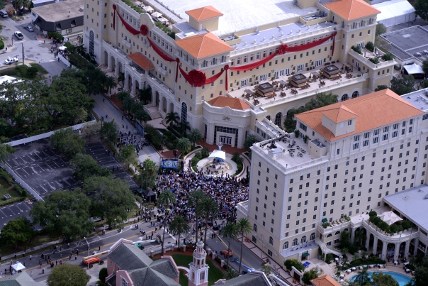 Scientology Superpower Grand Opening Aerial View 17 November 2013